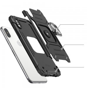 Wozinsky Ring Armor Case Kickstand telefontok iPhone X/XS kék