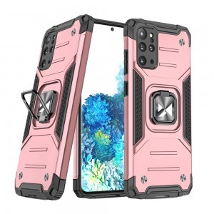 Wozinsky Ring Armor Case Kickstand telefontok Samsung Galaxy S20+ Plus pink