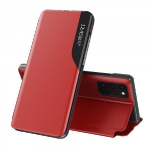 Eco Leather View Case intelligens fliptok Samsung M51 piros