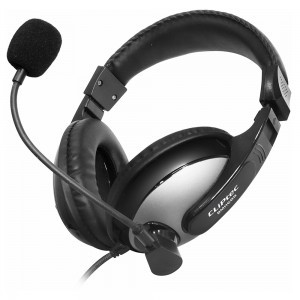 Cliptec BMH688 Clearbeat II vezetékes fülhallgató mikrofonnal szürke (gamer)
