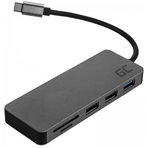 Green Cell AK50 dokkoló állomás HUB USB-C HDMI 4K DEX SD MICROSD kártya USB 3.0
