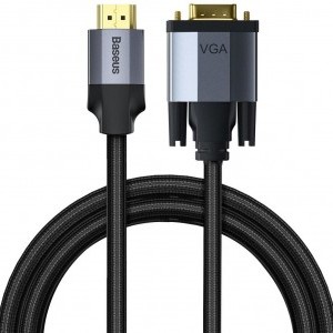 HDMI - VGA átalakító kábel 1m sötétszürke Baseus Enjoyment Series (CAKSX-J0G)