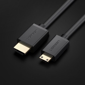 Ugreen HDMI  - mini HDMI kábel 3D Ethernet ARC 1m fekete (HD108 10195)