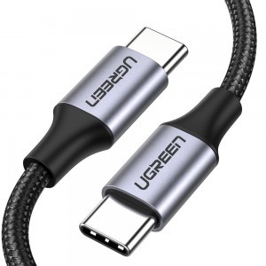 Ugreen USB Type-C - USB Type-C kábel QC. 480Mbps 60W 3A 1m fekete és szürke (US261 50150)