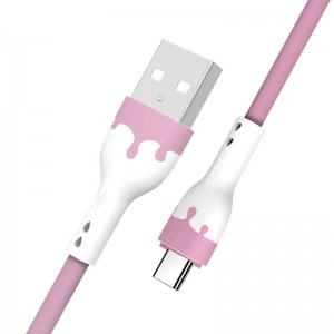 KAKU USB / USB Type-C kábe 3.2A gyorstöltéssel 1.2m (KSC-271) pink