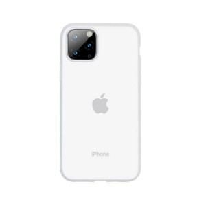 Baseus Jelly Liquid Silica Gel tok iPhone 11 Pro átlátszó/fehér (WIAPIPH58S-GD02)