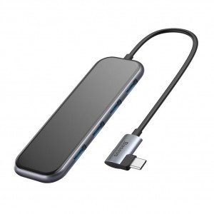 Baseus HUB USB Type-C - 4xUSB3.0 + PD MacBook / PC sötétszürke (CAHUB-EZ0G)