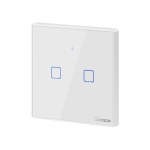 Sonoff T2EU2C-TX 2xcsatornás WiFi okos kapcsoló fehér (IM190314016)