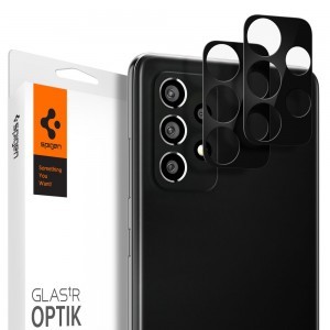 Spigen Optik.TR 2x kameralencsevédő 9H üveg Samsung A72 fekete (AGL02955)