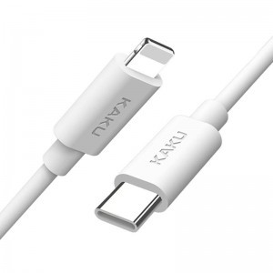 KAKU USB Type-C - Lightning PD 18W kábel 1m fehér (KSC-272)