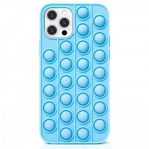 iPhone 12/ 12 Pro Push Bubble flexibilis tok kék