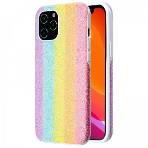 iPhone 12 mini Kingxbar Rainbow Series flitteres tok többszínű