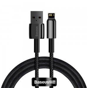 Baseus Tungsten USB - Lightning kábel 2.4A 1m fekete (CALWJ-01)