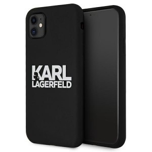 iPhone 11 Karl Lagerfeld KLHCN61SLKLRBK Szilikon tok Stack Logo fekete
