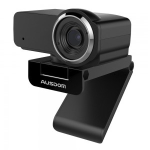 Ausdom Full HD 1080p Webkamera beépített mikrofonnal fekete (AW635)