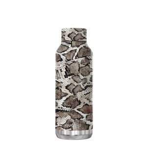 Quokka Solid vákum szigetelt vizesüveg, rozsdamentes acél kulacs 510 ml Snake print