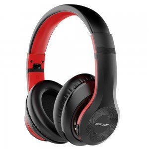Ausdom Vezeték nélküli Bluetooth 5.0 fejhallgató ANC (Aktív Zajszűréssel) fekete/piros (ANC10)