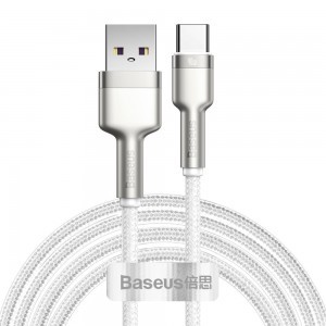 Baseus Cafule Metal nylon harisnyázott USB/ USB Type-C (10V / 4A) SCP kábel 40W 2m lila csatlakozós (CATJK-B02)