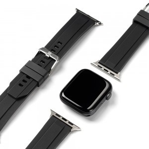 Ringke Rubber One óraszíj Apple Watch 6 44mm / Watch 5 44mm / Watch 4 44mm / Watch SE 44mm black (AW-B-44-10)