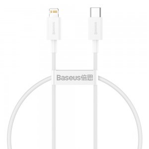 Baseus Superior USB Type-C - Lightning kábel PD 20W 0.25m fehér (CATLYS-02)