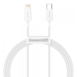 Baseus Superior USB Type-C - Lightning kábel PD 20W 1m fehér (CATLYS-A02)