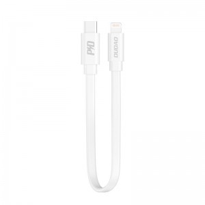 Dudao rövid USB Type-C kábel - Lightning 65W 28cm PD fehér (L6XE)
