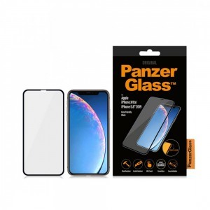iPhone X/XS/11 Pro PANZERGLASS E2E MicroFracture Antibakteriális tokbarát üvegfólia fekete