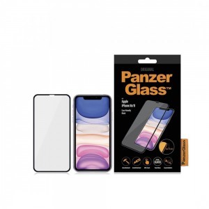 PANZERGLASS E2E MicroFracture Antibakteriális tokbarát üvegfólia iPhone XR/11 fekete