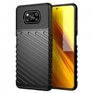 Xiaomi Poco X3 NFC / Poco X3 Pro Thunder fokozott védelmet biztosító flexibilis TPU tok fekete