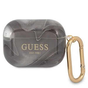 Guess GUAPUNMK Leopard AirPods Pro tok fekete