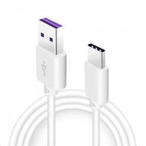 Huawei (AP71) gyári gyorstöltő- és adatkábel USB - USB Type-C kábel 5A 1m fehér