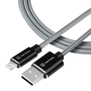 Tactical 027 Fast Rope Kevlar kábel USB-A - Lightning MFI 0.3m szürke