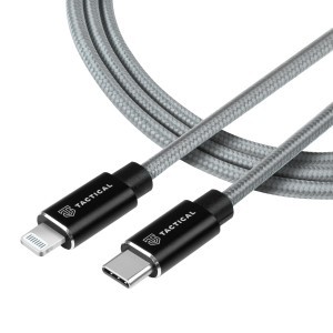 Tactical 030 Fast Rope Kevlar kábel USB Type-C - Lightning MFI 0.3m szürke