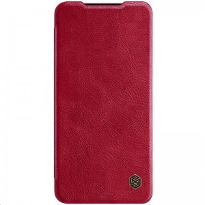 Samsung Galaxy S21 FE Nillkin Qin bőr fliptok piros