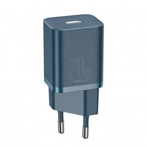 Baseus Super Si 1C Hálózati töltő adapter USB Type-C QC PD 20W 3A kék (CCSUP-B03)
