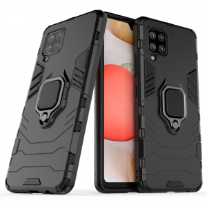 Samsung Galaxy A42 5G Ring Armor Case Kickstand telefontok fekete