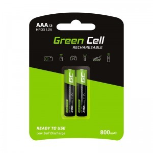 Green Cell 2x AAA HR03 akkumulátor 800mAh GR08