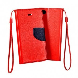 iPhone 11 Fancy fliptok sötétkék/ piros