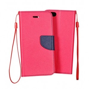 iPhone 12/ 12 Pro Fancy fliptok sötétkék/ pink