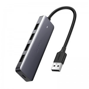Ugreen USB - 4xUSB 3.2 Gen1 HUB Micro USB áramellátással szürke (CM219 50985)