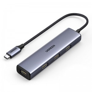 Ugreen USB Type-C - 4x USB 3.2 Gen1 HUB adapter ezüst (CM473 20841)
