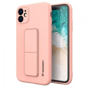 Xiaomi Redmi 10X 4G / Xiaomi Redmi Note 9 Wozinsky Kickstand flexibilis szilikon tok pink