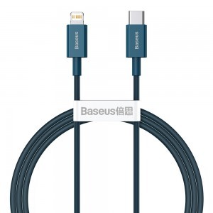 Baseus Superior USB Type-C - Lightning töltő és adatkábel PD 20W 1m kék (CATLYS-A03)