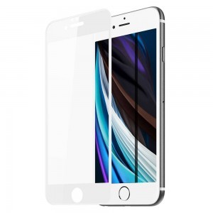 iPhone 7/ 8 Full Glue kijelzővédő üvegfólia fehér