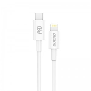 Dudao USB Type-C - Lightning kábel 18W 1m PD fehér (L6X)
