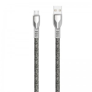 Dudao USB - Micro USB Zinc Alloy 5A 1m USB kábel szürke (L3PROM)
