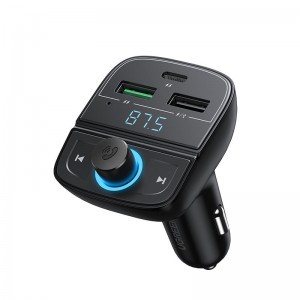 Ugreen FM Transmitter Bluetooth 5.0 és autós telefon töltő 3xUSB, TF, SD kártyaolvasó 4.8A fekete (CD229)