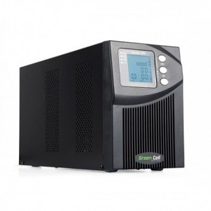 Green Cell UPS Online MPII 1000VA, szünetmentes tápegység LCD kijelzővel (UPS10)