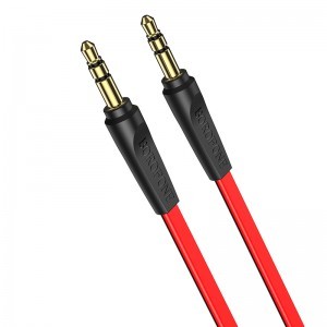 Borofone BL6 3.5mm - 3.5mm audio mini jack kábel 2m piros