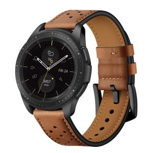Samsung Galaxy Watch 4 40 / 42 / 44 / 46mm Tech-Protect Bőr Óraszíj Barna